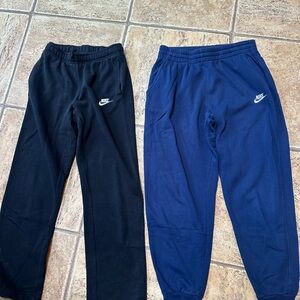 Nike Kids Black and Blue Sweatpants Youth Medium